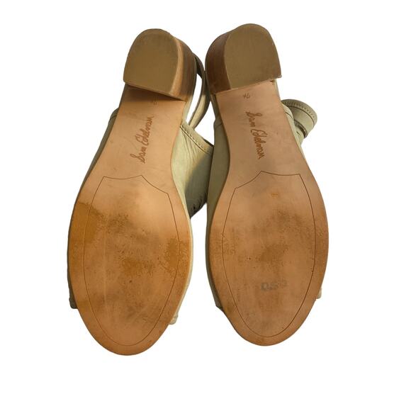 Sam Edelman Holly Leather Booties Light Greenish Beige Block Heel Ankle Size 7.5 - Picture 7 of 16